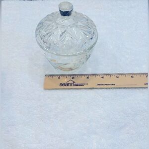 Vintage Crystal candy dish with lid